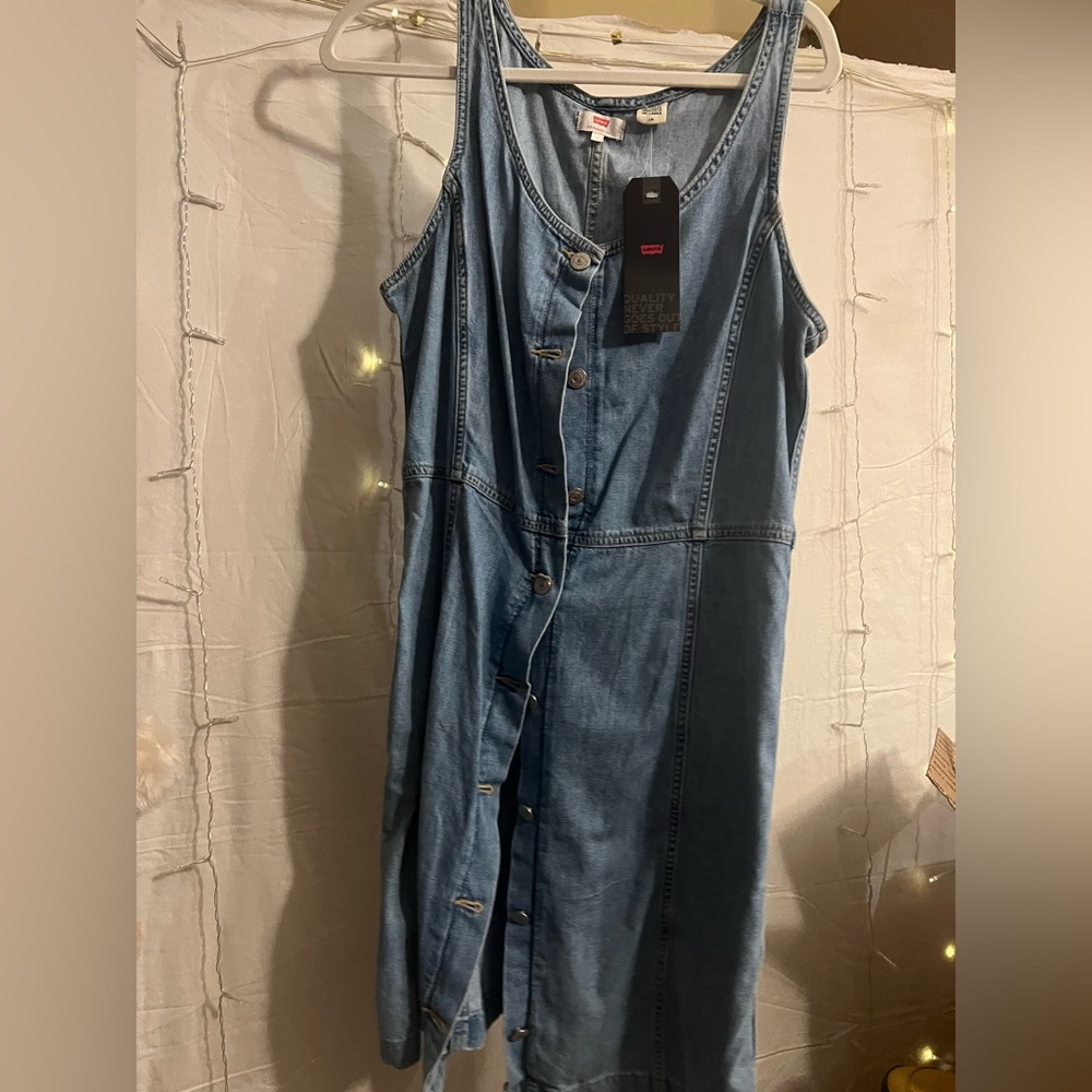 Levi's Blue Denim Button-Up Top